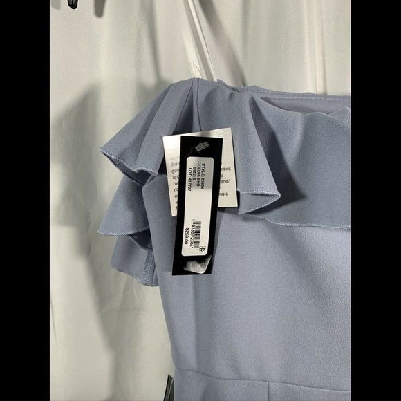 NWT $259 XSCAPE Ruffled Off the Shoulder Gown in Sky Blue‎ [ SZ 6 ] #e914 - Picture 10 of 12